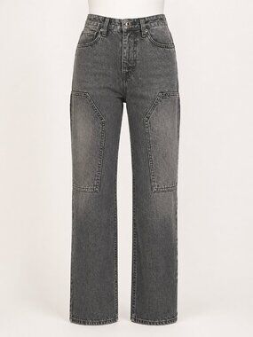 Wild Fable Easy Rigid High Rise Straight Jeans Black Size 4 NWT